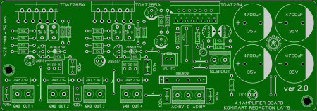 4.1 amplifier 2xTDA7265 & TDA7294 Komitart LAY6 foto