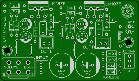 LM1875 Stereo Amplifier Komitart LAY6 foto