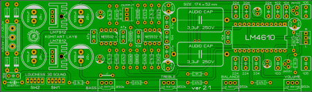 LM4610 volume & tone cjntrol ver 2 komitart LAY6 foto