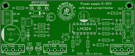 Power supply 0-30V DC with load current limiter Komitart LAY6 foto