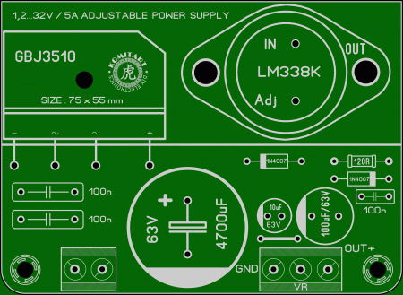 1,2-32V 5A adjustable power supply Komitart LAY6 foto