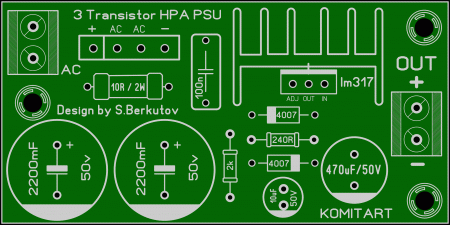 3 Transistor HP Amplifier PSU LAY6 photo