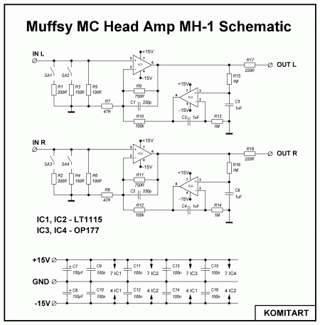 Muffsy MC Head Amp MH-1 schematic