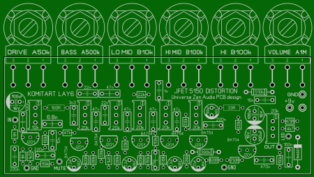 JFET 5150 distortion Komitart LAY6 foto