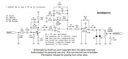  MuffRat distortion without TONE Pot