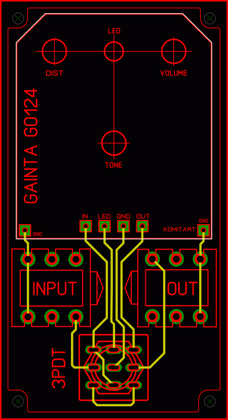 Muffrat distortion PCB in Gainta G0124