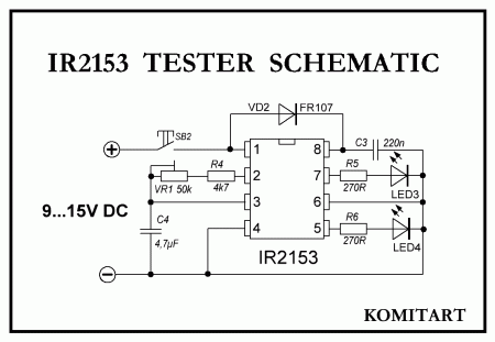 IR2153 tester schematic