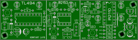 TL494_IR2153_IR2110 tester komitart LAY6 photo