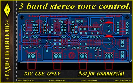 3 band stereo tone control Komitart project