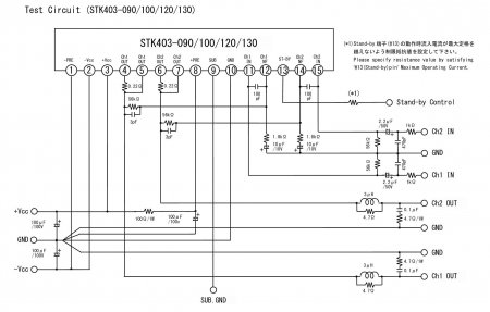 STK403-090 amplifier schematic