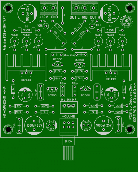 Headphone Amplifier 3 transistors by Oduvan Chik Komitart LAY6 photo