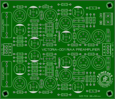 Victoria 001 RIAA preamplifier komitart LAY6 photo