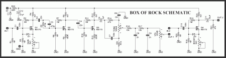 Box of ROCK guitar pedal schematic
