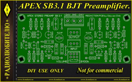APEX SB3.1 BJT Preamplifier redaction by Oduvan Chik komitart project