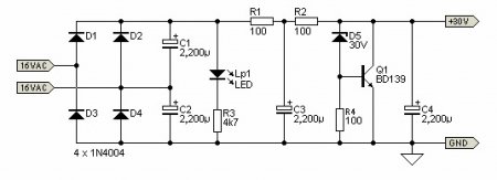 PSU for preamps Rod Eliott schematic