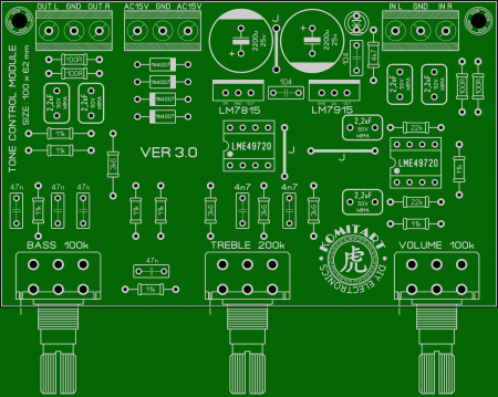 Tone  control  module ver 3 komitart LAY6 photo
