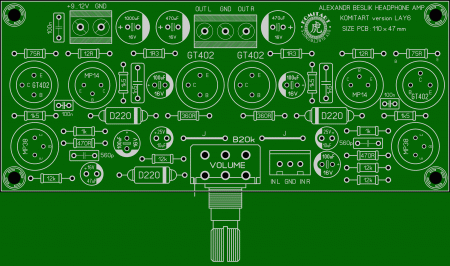GT402 version A Beslik headphone AMP komitart LAY6 photo