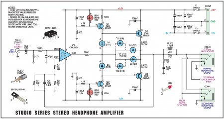 Studio series Headphone Amplifier Schematic