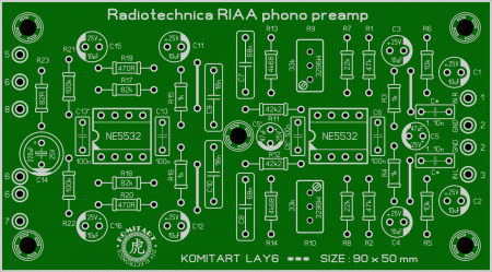 Radiotechnica RIAA phono preamplifier with 3296W komitart lay6 photo