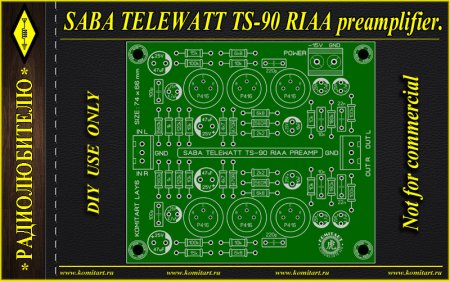 Saba Telewatt TS-90 RIAA Preamp komitart project