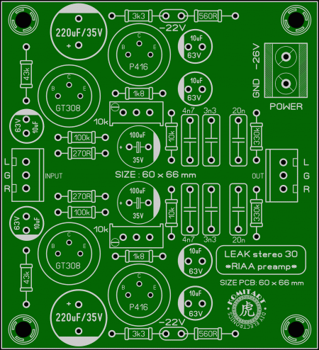 leak stereo 30 RIAA preamp komitart LAY6 photo 60x66mm