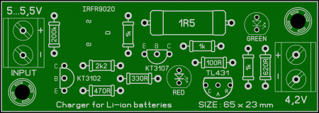 Charger for Li-ion batteries Komitart LAY6 photo