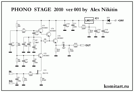 PHONO  STAGE  2010  ver 001 by  Alex Nikitin schematic