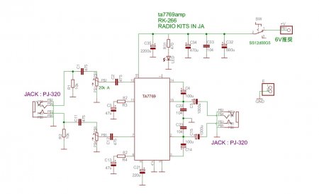 TA7769 double layer PCB schematic