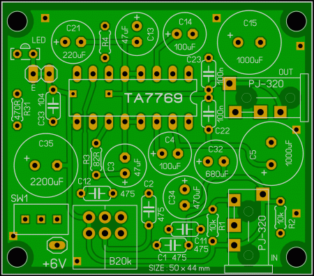 TA7769 double layer PCB komitart LAY6 photo