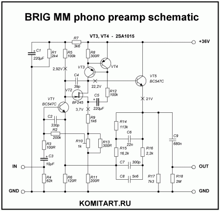 BRIG MM phono preamp schematic