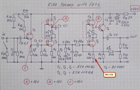 RIAA Preamp with Fets by VS music schematic