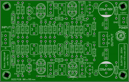 RIAA Preamp with Fets komitart LAY6 PHOTO