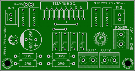 TDA1563Q automobile amplifier komitart LAY6 photo