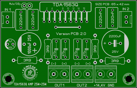 TDA1563Q amp ver2 komitart LAY6 photo