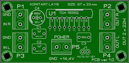 TDA1555Q amp ver1 komitart LAY6 photo
