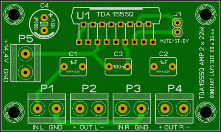 TDA1555Q amp ver2 komitart LAY6 photo