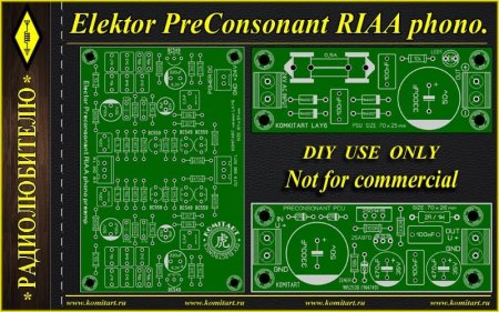 Elektor PreConsonant RIAA preamp komitart project