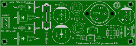 PSU for Telefunken TV-206 RIAA preamp komitart LAY6 photo