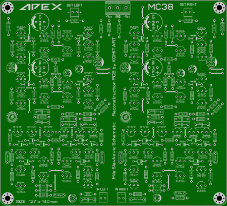 APEX MC38 RIAA preamp komitart LAY6 photo